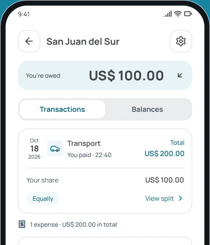 A group's activity in the app