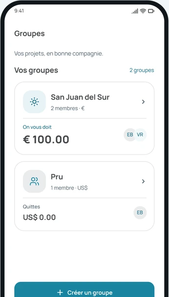 Les groupes en thème clair